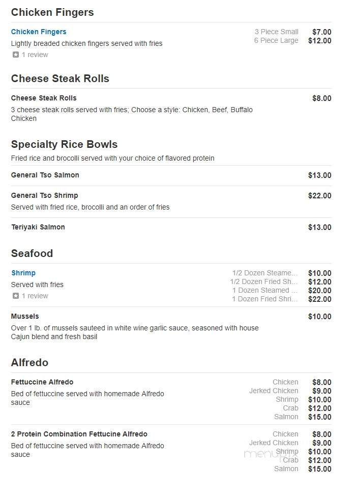 Kinsey Street Cafe - Philadelphia, PA menu_pic