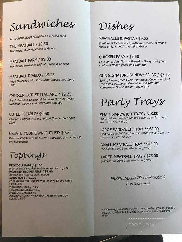 Romano's Meatball - Philadelphia, PA menu_pic