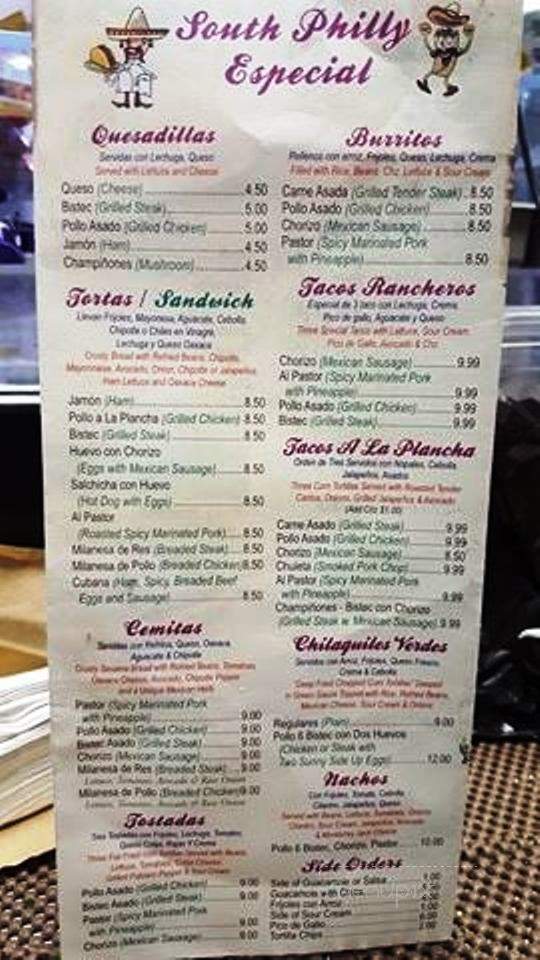 Cocina Southphilly - Philadelphia, PA menu_pic