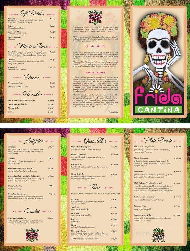 Frida - Philadelphia, PA menu_pic
