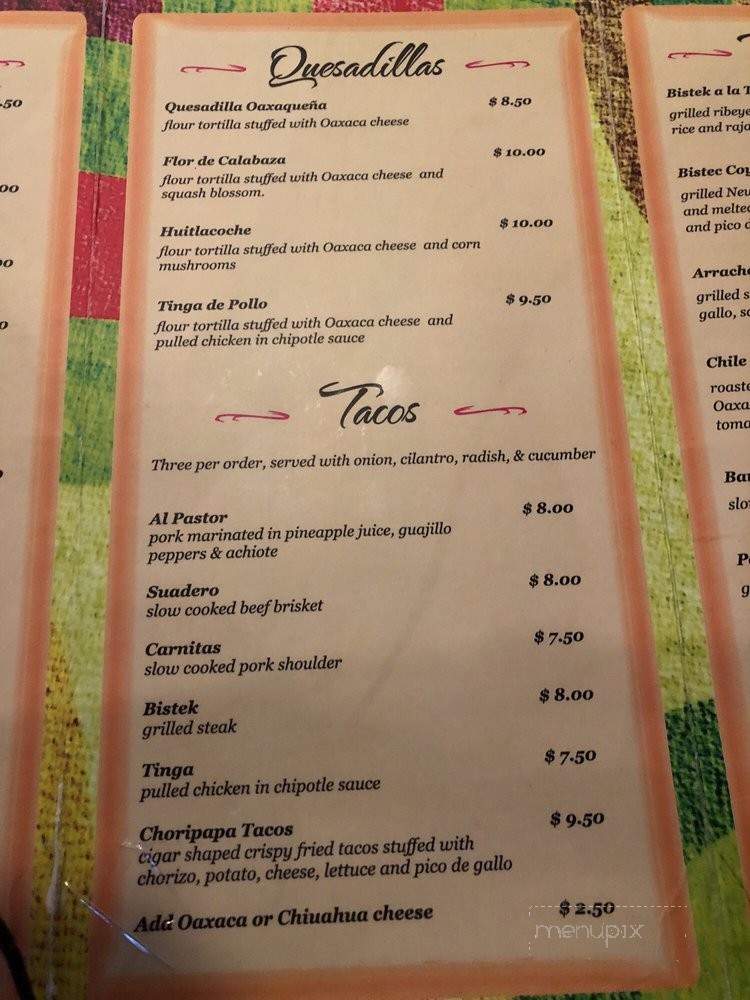 Frida - Philadelphia, PA menu_pic