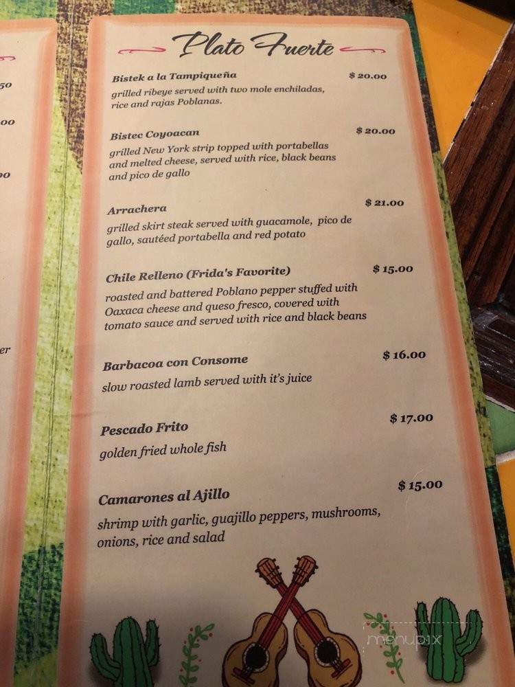 Frida - Philadelphia, PA menu_pic