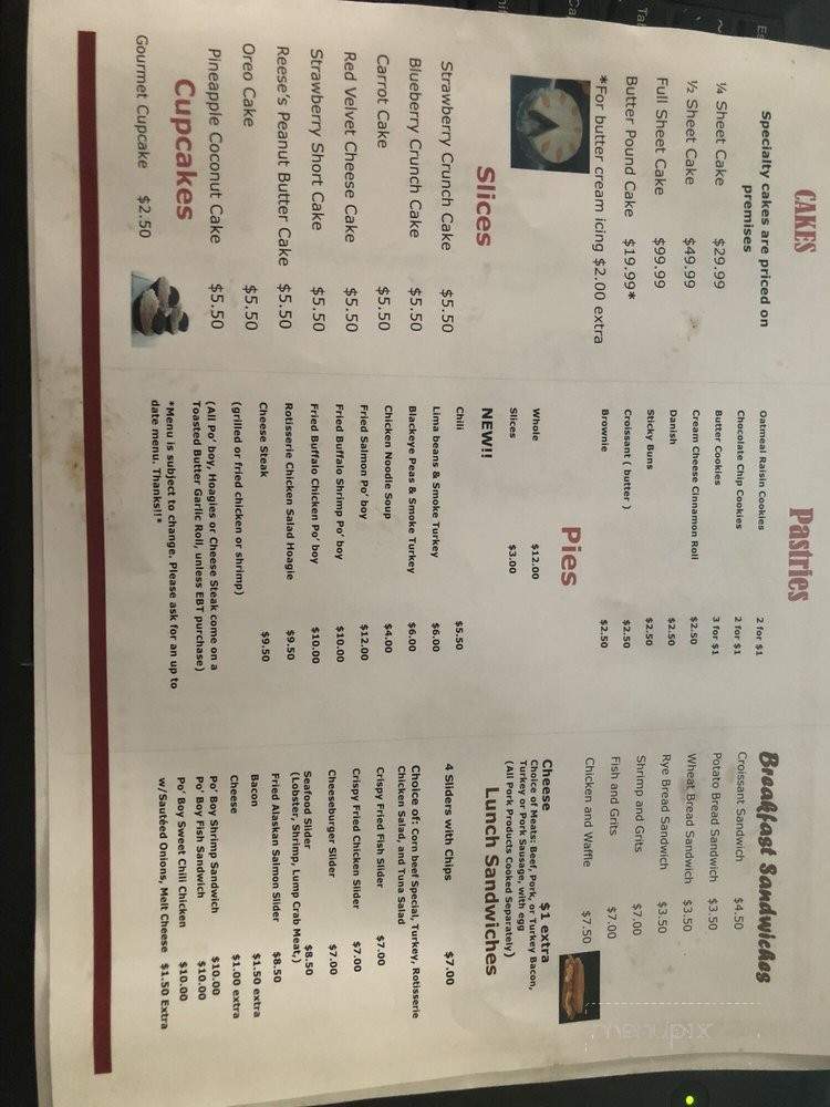 Gilben's Bakery - Philadelphia, PA menu_pic