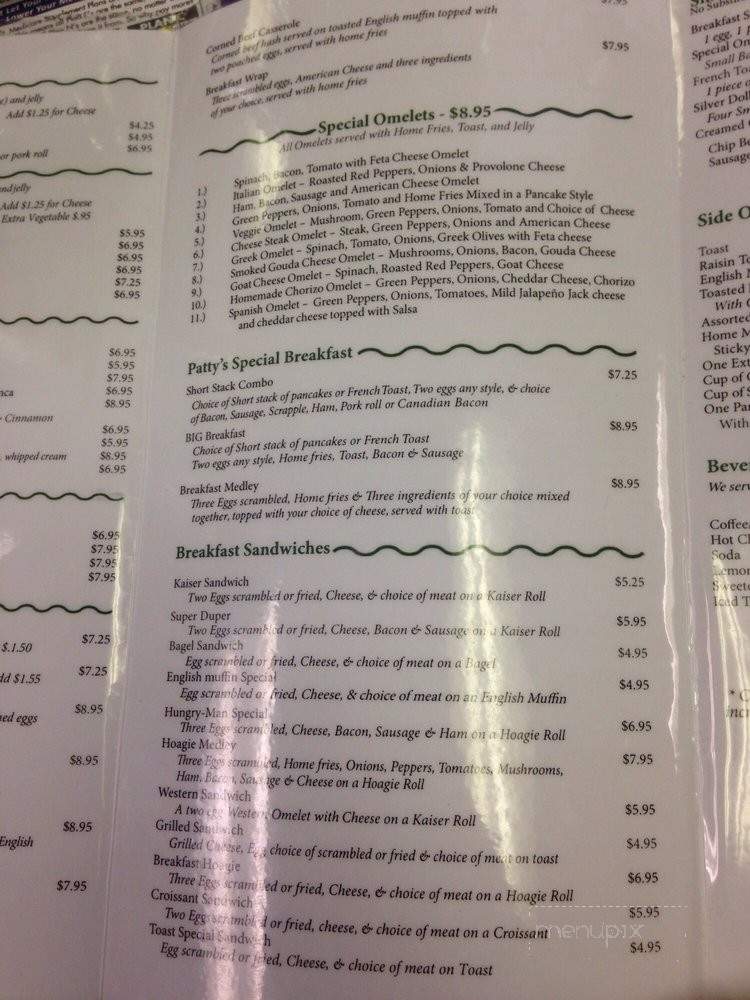 Patty's Place Family Family Restaurant - West Chester, PA menu_pic