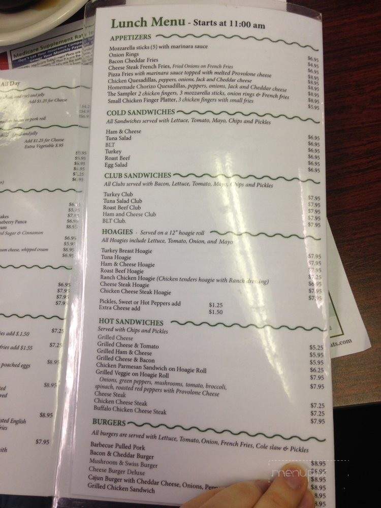 Patty's Place Family Family Restaurant - West Chester, PA menu_pic
