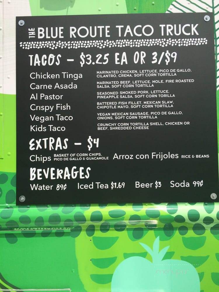 Blue Route Taco Truck - Plymouth Meeting, PA menu_pic