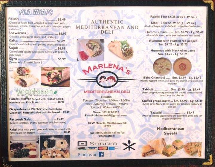 Marlena's Mediterranean Deli - Middletown, DE menu_pic