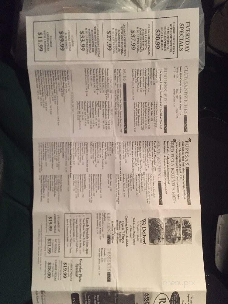 Romanos - Milford, DE menu_pic
