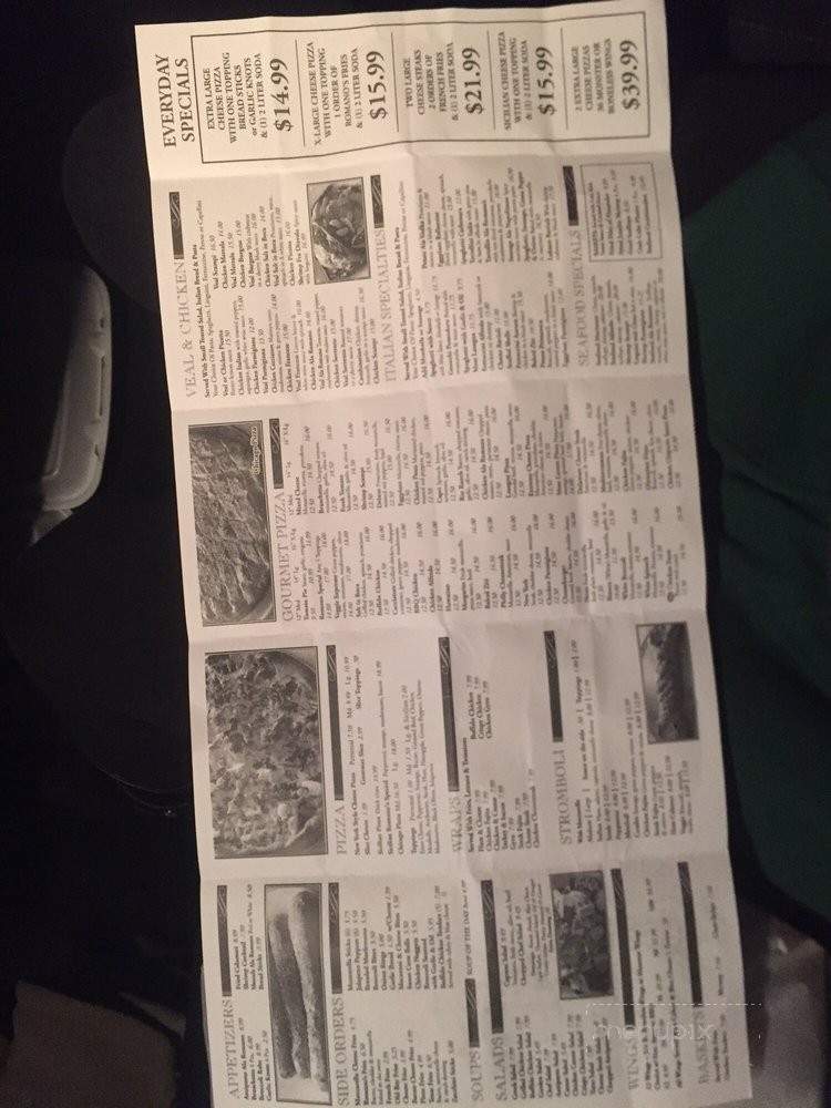 Romanos - Milford, DE menu_pic