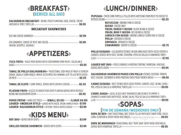 Dona Maria's Pupuseria - Seaford, DE menu_pic