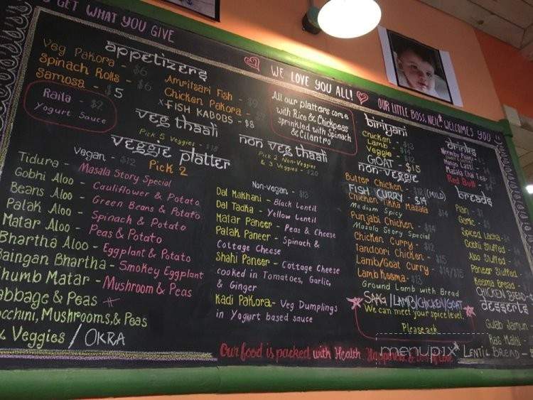Masala Story - Washington, DC menu_pic