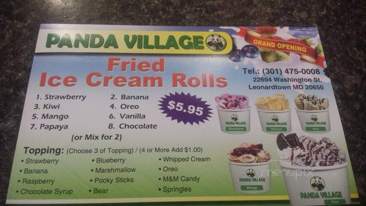 Panda Village - Leonardtown, MD menu_pic