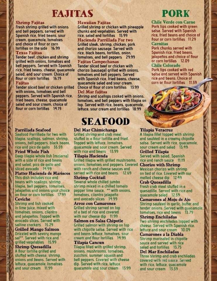 Hacienda Los Guayabos - Lexington Park, MD menu_pic