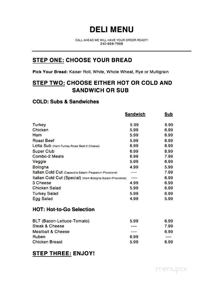 Halpine Beer Wine and Deli - Rockville, MD menu_pic