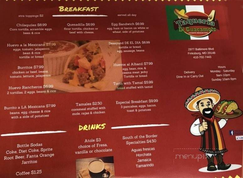 Taqueria - Finksburg, MD menu_pic