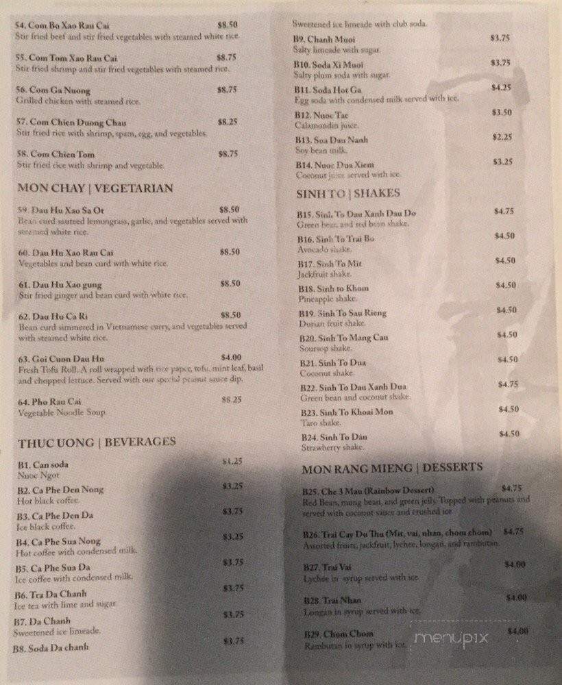 Pho Golden - Crofton, MD menu_pic