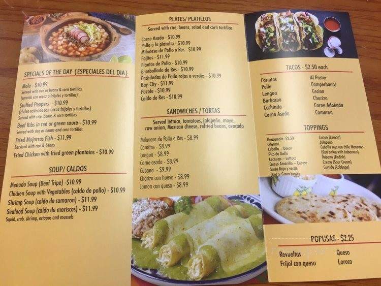 Del Huerto Mexican Grill - Westminster, MD menu_pic