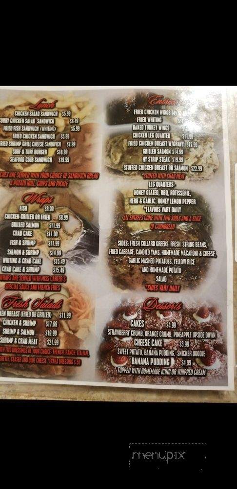 Miss Carter's Kitchen - Baltimore, MD menu_pic