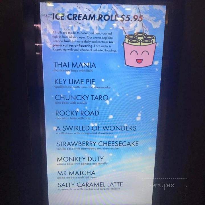 Ice and Pan - Towson, MD menu_pic
