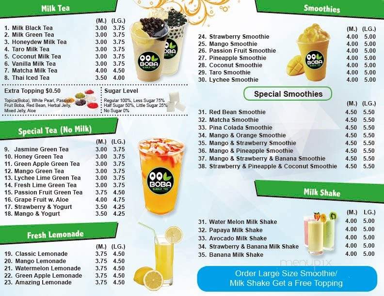 QQ Boba - Baltimore, MD menu_pic