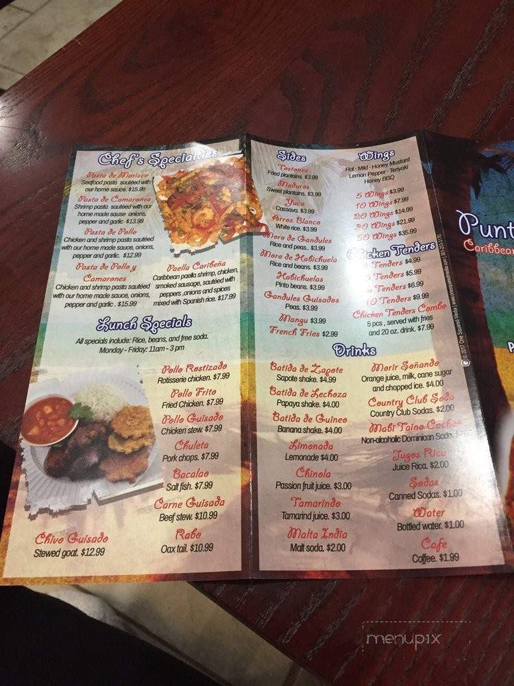 Punta Cana - Baltimore, MD menu_pic