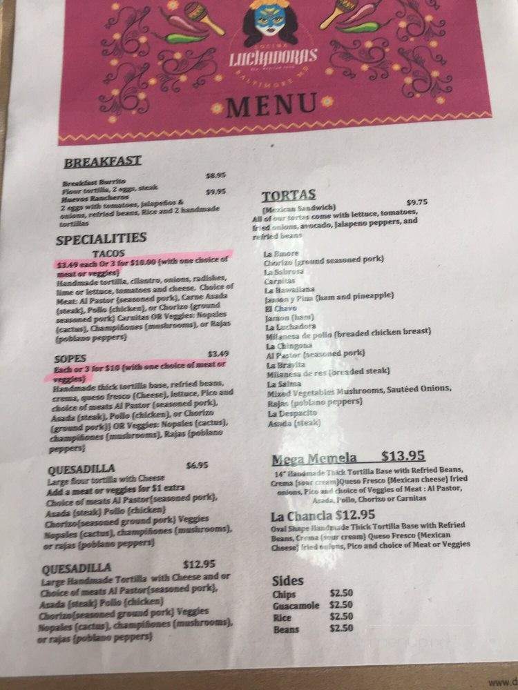 /30749260/Cocina-Luchadoras-Menu-Baltimore-MD - Baltimore, MD