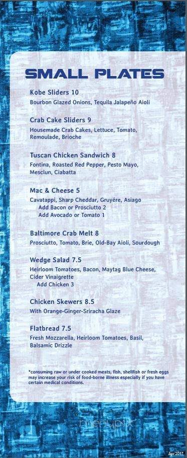Sky Azure - Baltimore, MD menu_pic