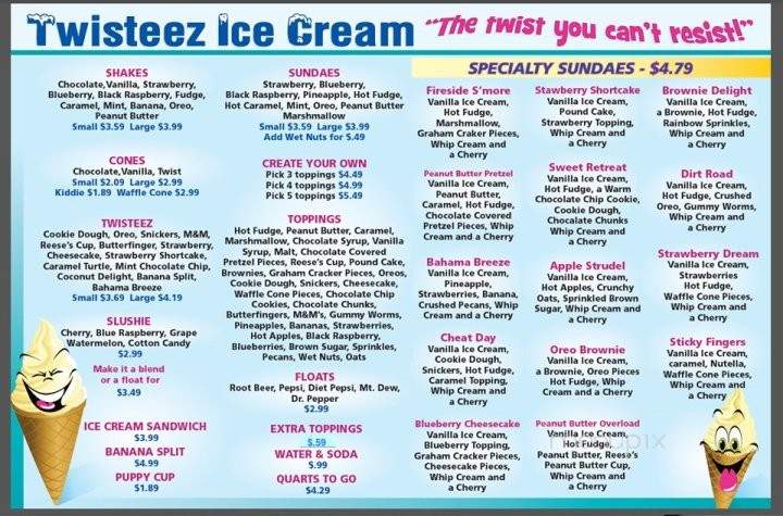 /30249222/Twisteez-Ice-Cream-Menu-Cumberland-MD - Cumberland, MD