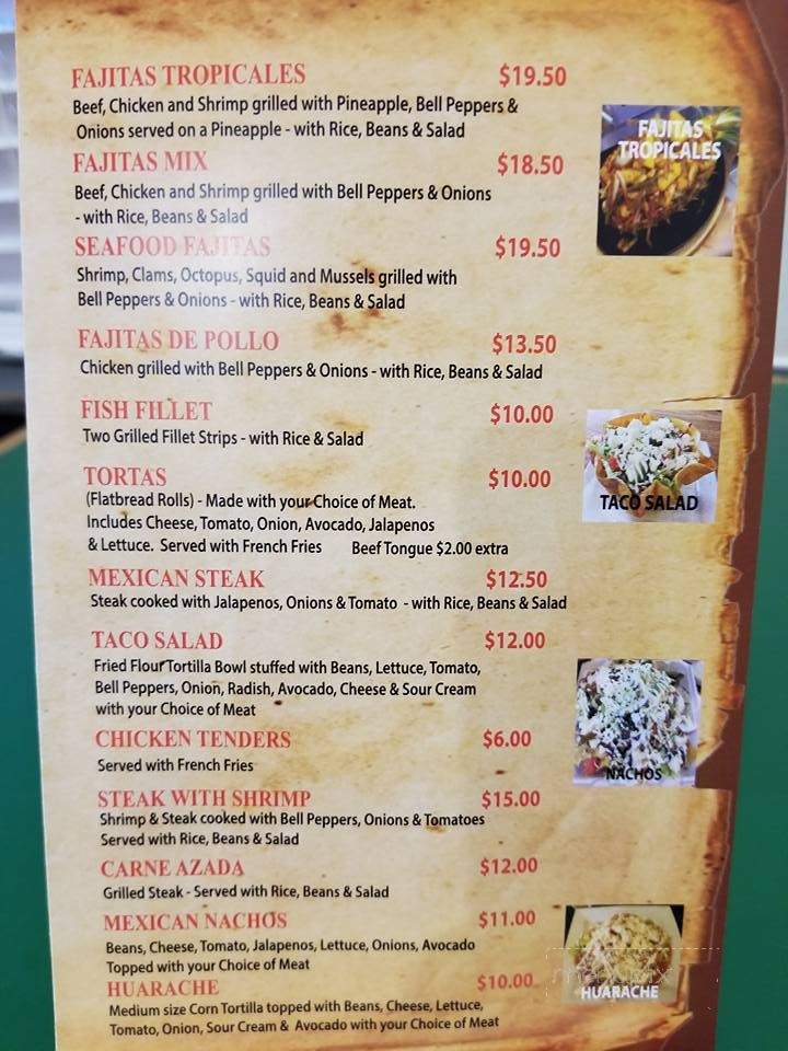 Las Maria's - Galena, MD menu_pic