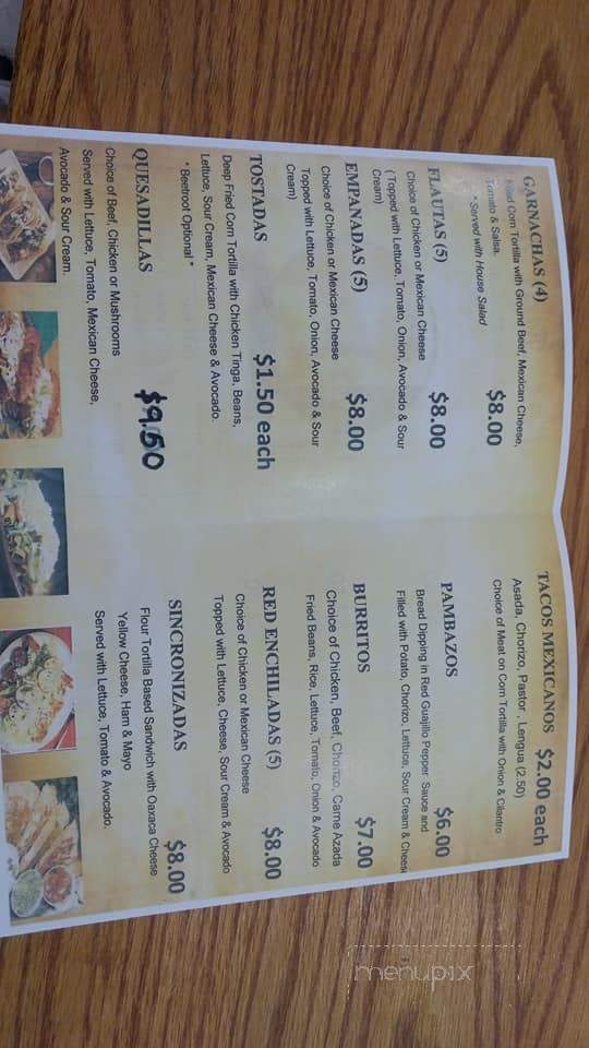 Las Maria's - Galena, MD menu_pic