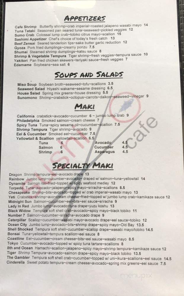 /31208430/Sushi-cafe-Menu-Ocean-City-MD - Ocean City, MD