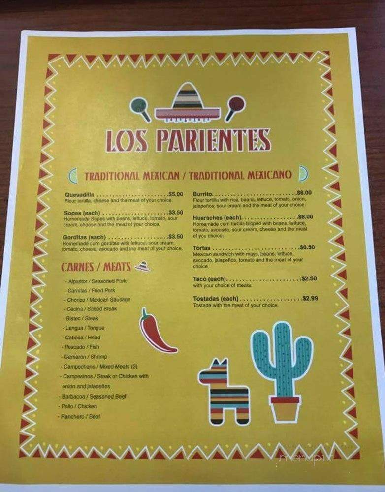 Los Parientes Mexican Restraunt - Elkton, MD menu_pic