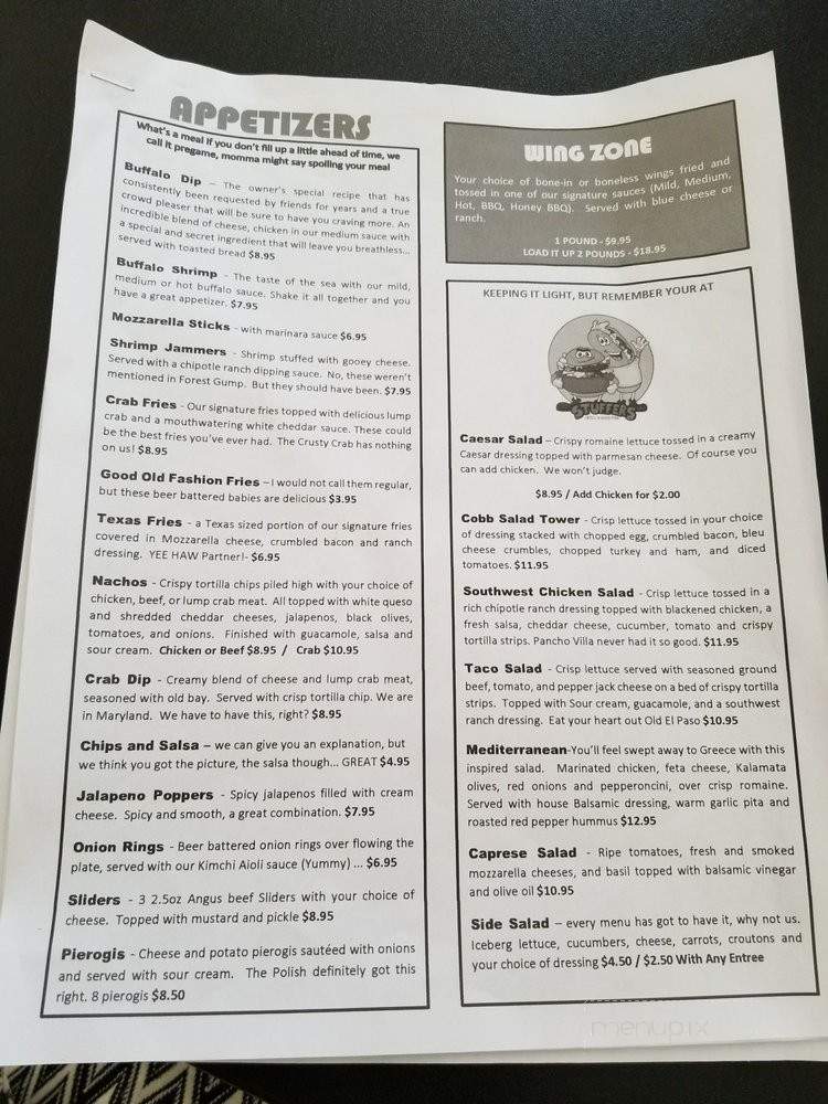 Stuffers Grill and Beer Pub - Elkton, MD menu_pic