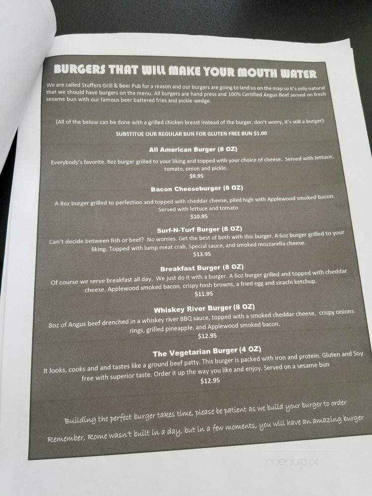 Stuffers Grill and Beer Pub - Elkton, MD menu_pic