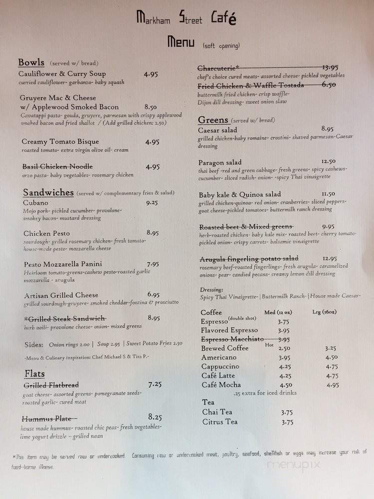 Markham Street Cafe - Annandale, VA menu_pic