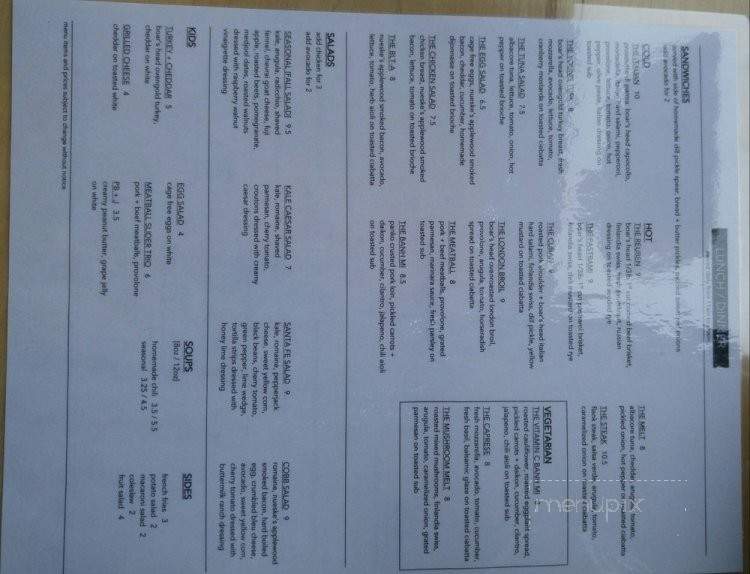 The Sandwich Shop - Vienna, VA menu_pic