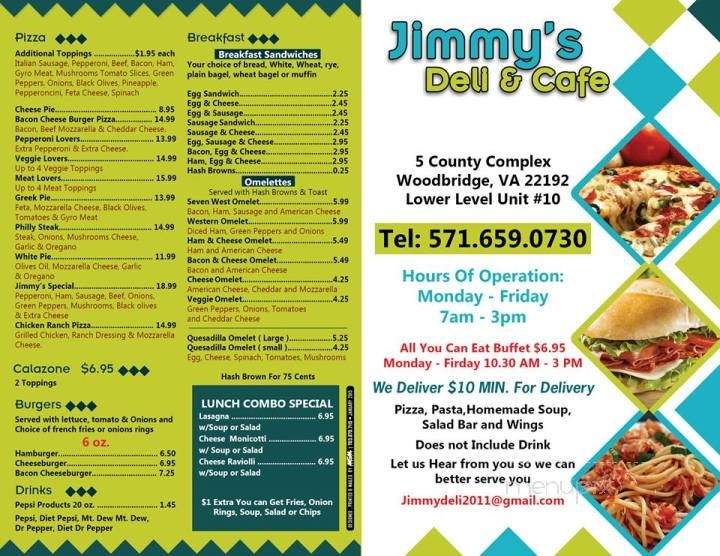 Jimmy's Deli & Cafe - Woodbridge, VA menu_pic
