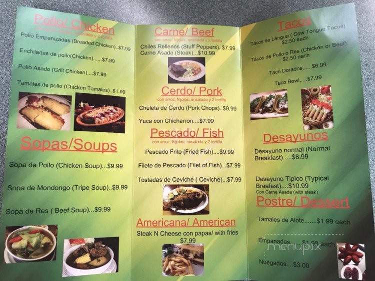 Pupuseria Juanita - Fredericksburg, VA menu_pic