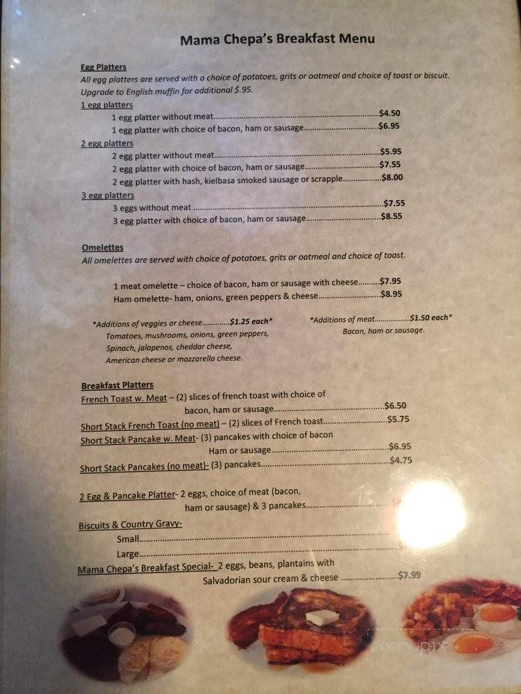 Mama Chepa's Restaurant - Stafford, VA menu_pic