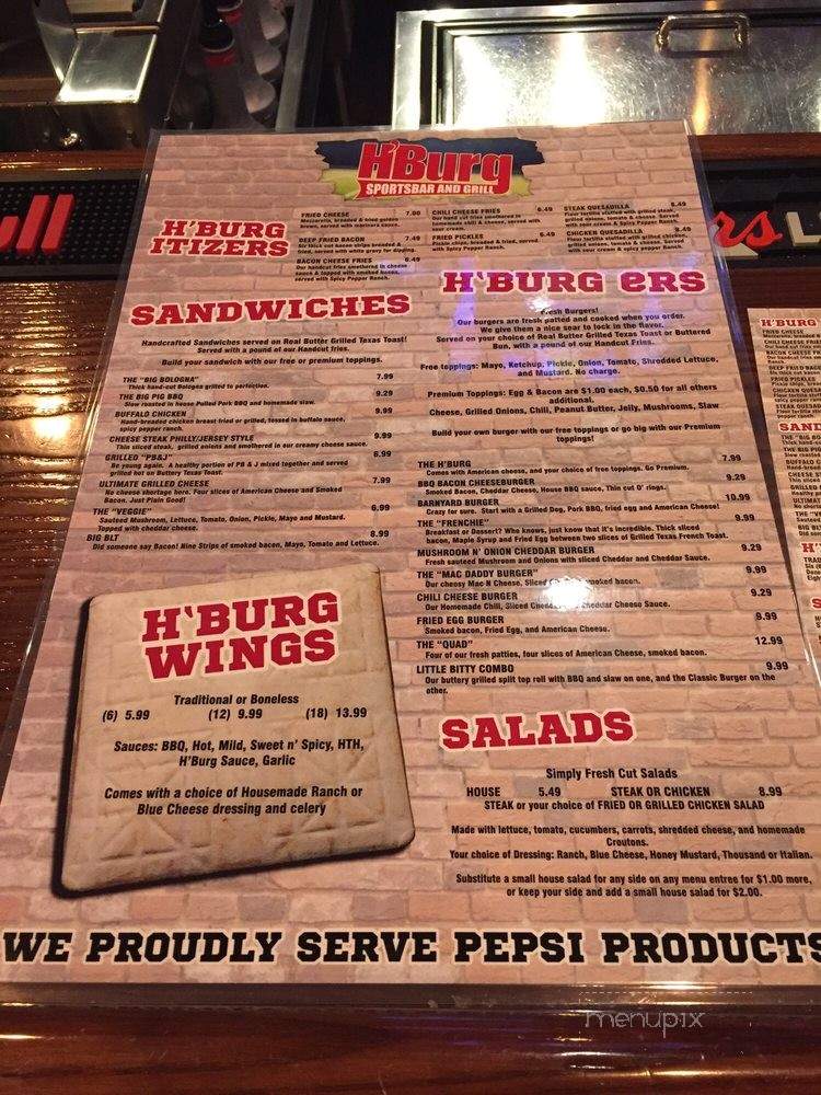 Hburg Sports Bar and Grill - Harrisonburg, VA menu_pic
