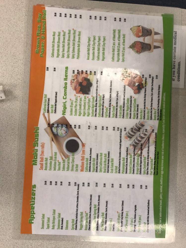 Sumo Sushi Express - Glen Allen, VA menu_pic