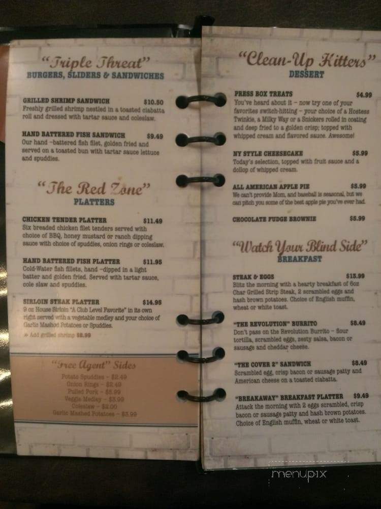 Club level Grille - Richmond, VA menu_pic