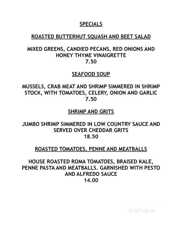 Gourmet Alley - Cape Charles, VA menu_pic