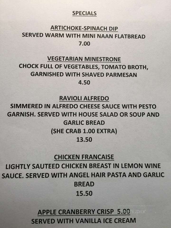 Gourmet Alley - Cape Charles, VA menu_pic