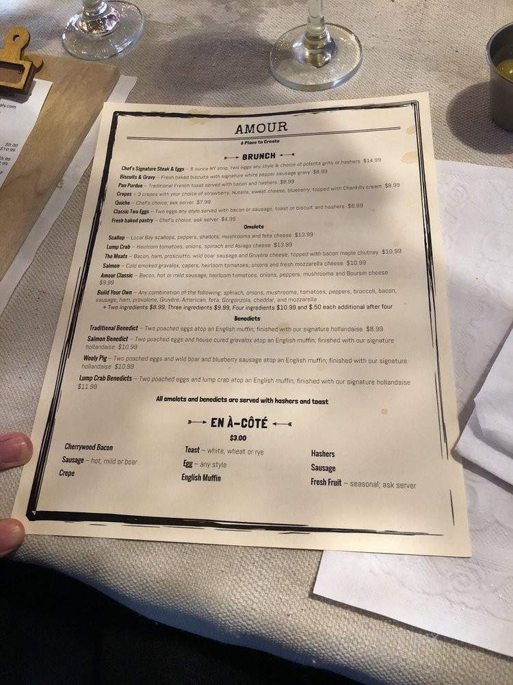 Amour - Virginia Beach, VA menu_pic