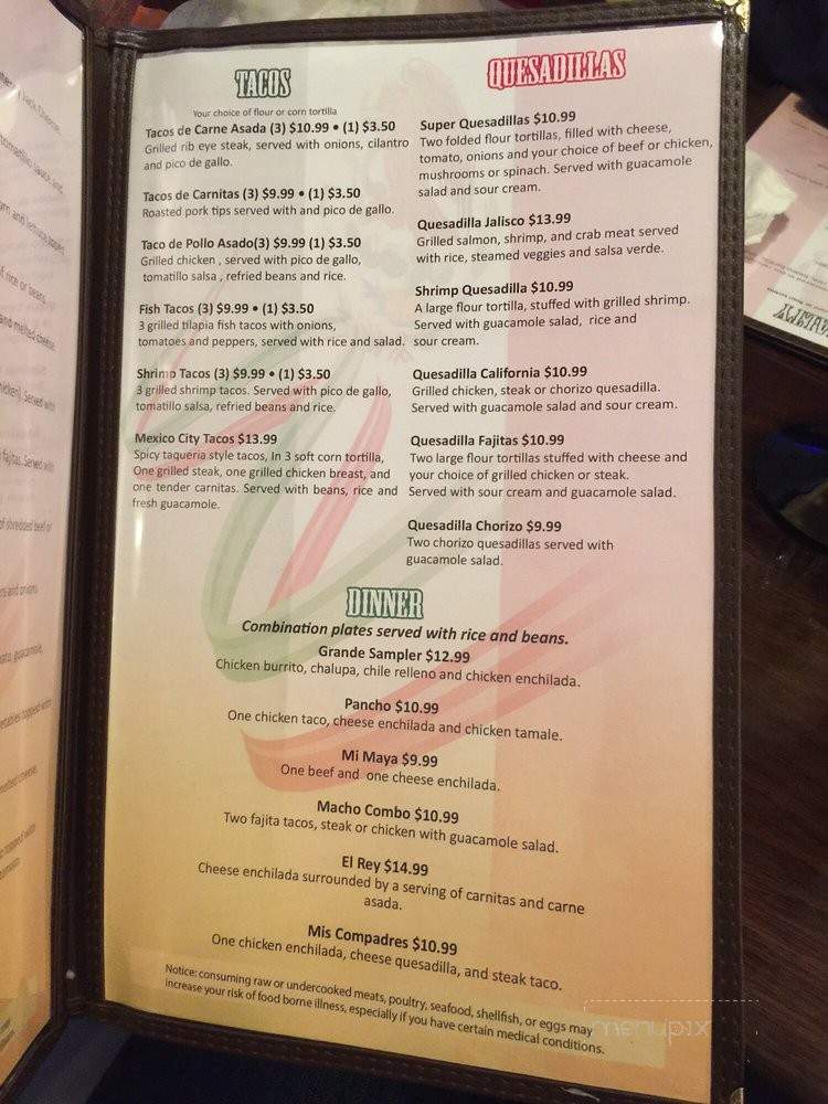 Mi Tierra Mayas Mexican Grill - Norfolk, VA menu_pic