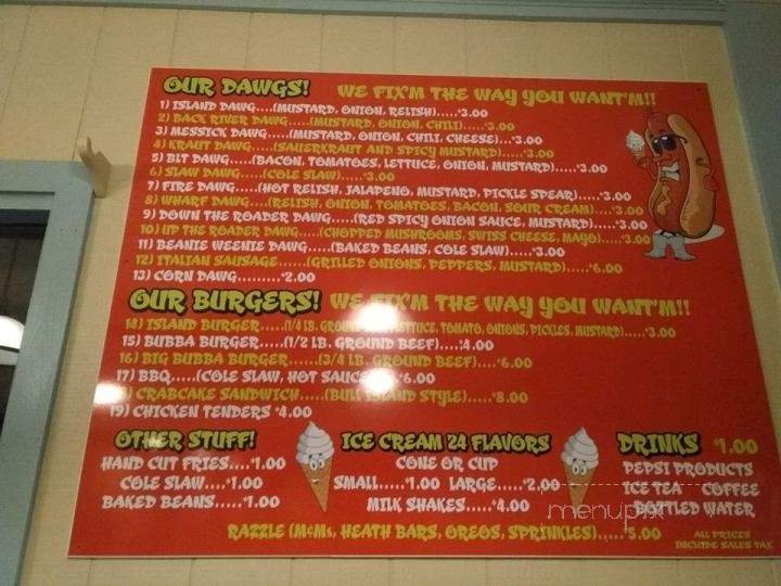 Island Dawgs and Cones - Poquoson, VA menu_pic