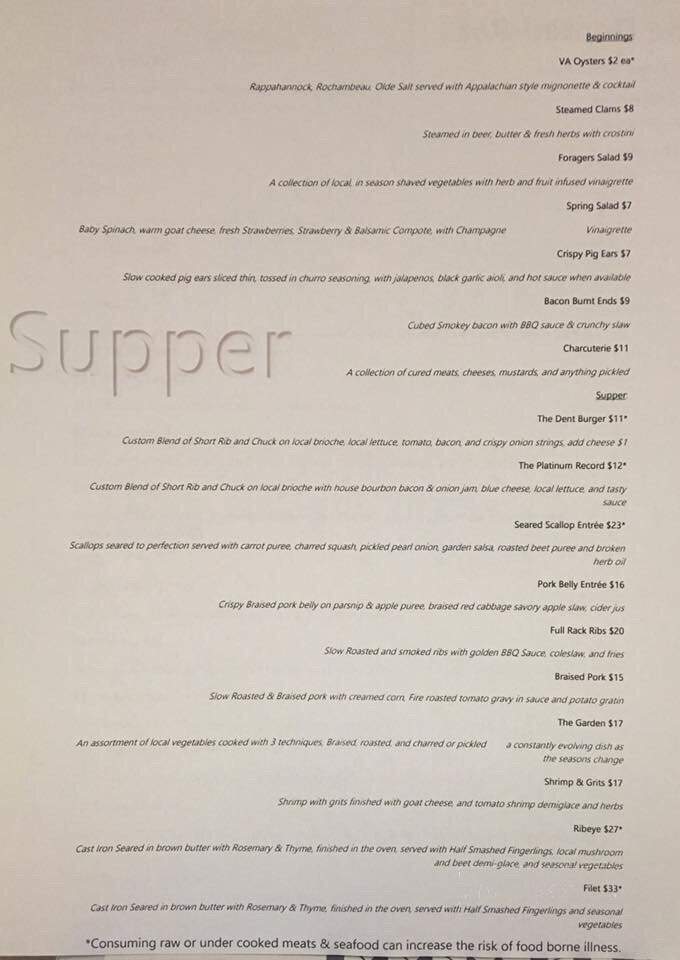The Dented Pot - Radford, VA menu_pic