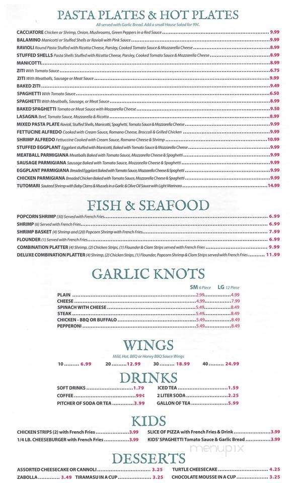 Bella Italia Restaurant - Hillsville, VA menu_pic
