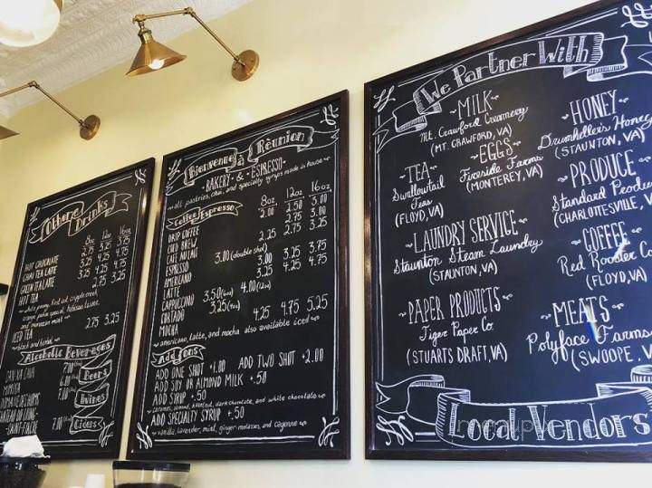 Reunion Bakery & Espresso - Staunton, VA menu_pic